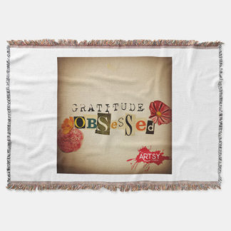 Gratitude Obsessed Throw Blanket