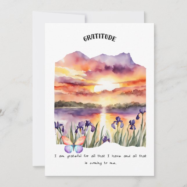 Gratitude Positive Affirmation Card (Front)