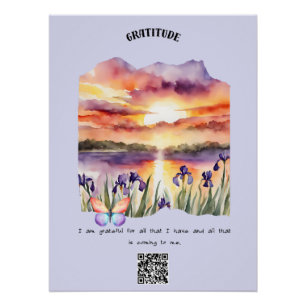 Gratitude Positive Affirmation  Poster