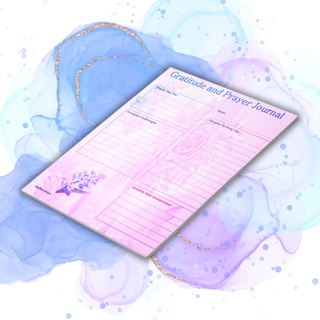 Gratitude & Prayer Pages Pink Blue | Notepad (Creator Uploaded)
