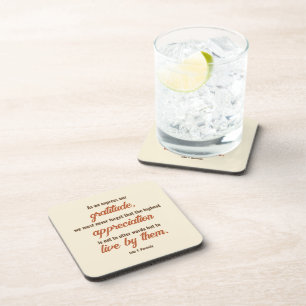 Gratitude Quote by President John F. Kennedy Coaster
