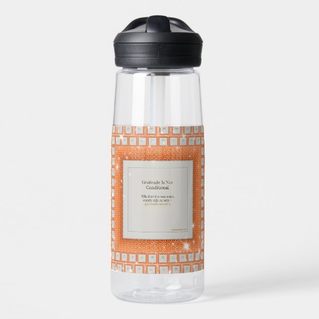 Gratitude Remains: A Quiet Reminder to Be Thankful Water Bottle (Front)