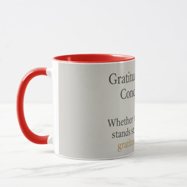 Gratitude Remains: Inspirational Affirmation Zen Mug (Left)