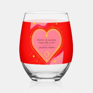 Gratitude Remains™ Love & Intention Evening Ritu Stemless Wine Glass