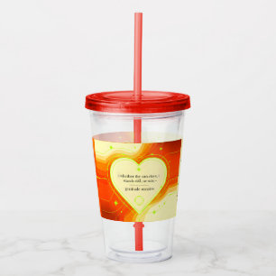 Gratitude Remains™ Love That Travels Reusable Ac Acrylic Tumbler