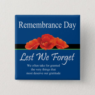 Gratitude Remembrance Day Buttons
