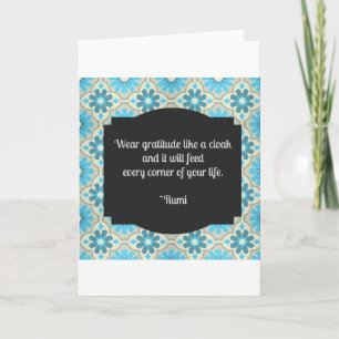Gratitude Rumi Quote Card