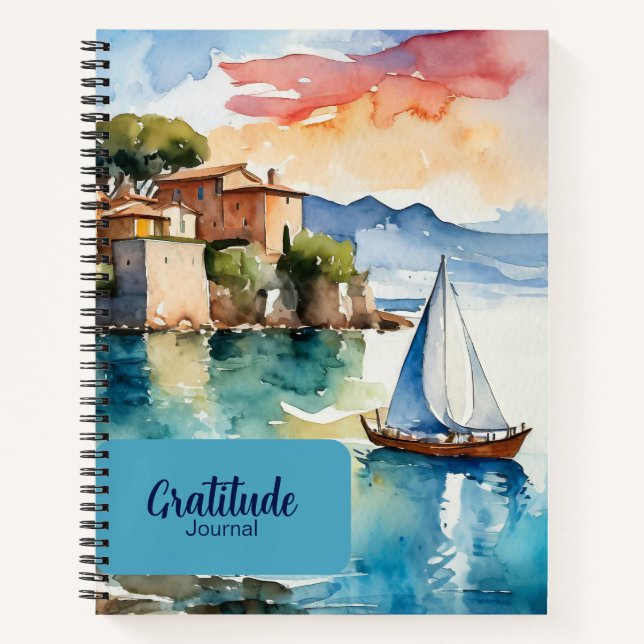 Gratitude Seaside Serenity Notebook (Front)