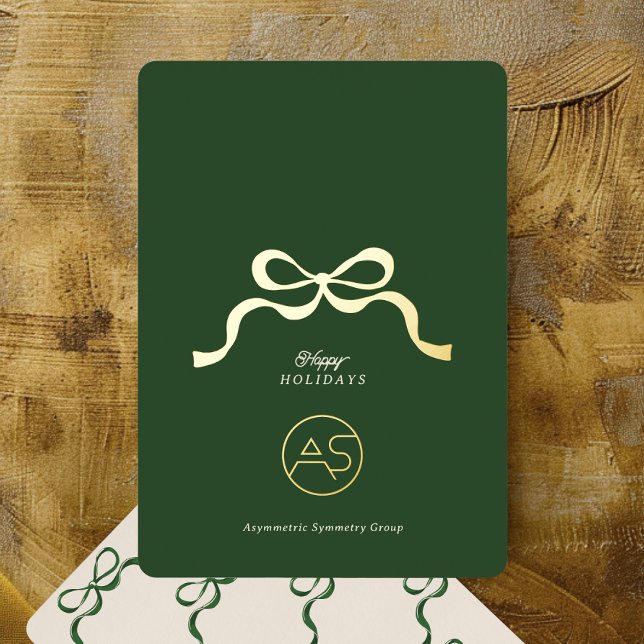 Gratitude & Seasons | Corporate Greetings Business Foil Holiday Card (Creator Uploaded)