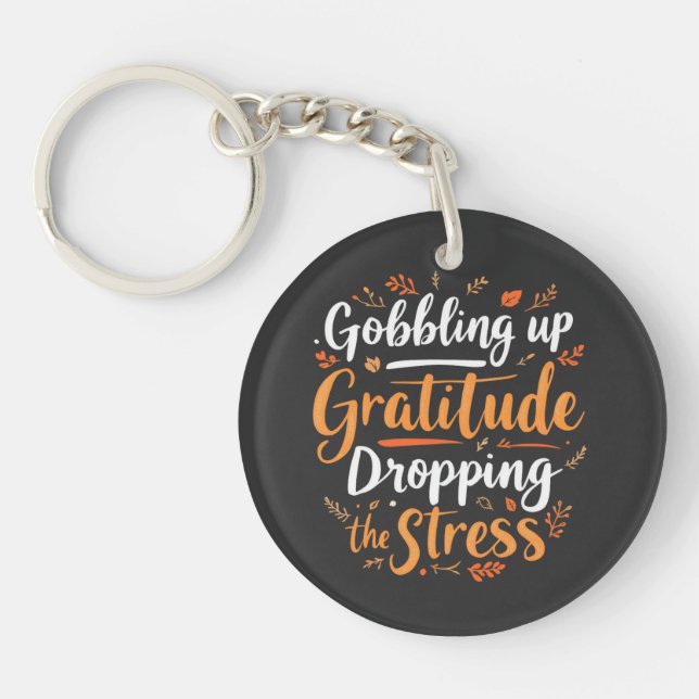 Gratitude & Stress Relief Key Ring (Front)