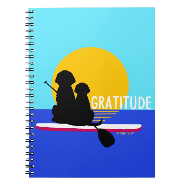 Gratitude SUP Dogs Sunrise Journal  (Front)