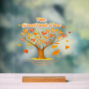 'Gratitude Tree' Acrylic Sign