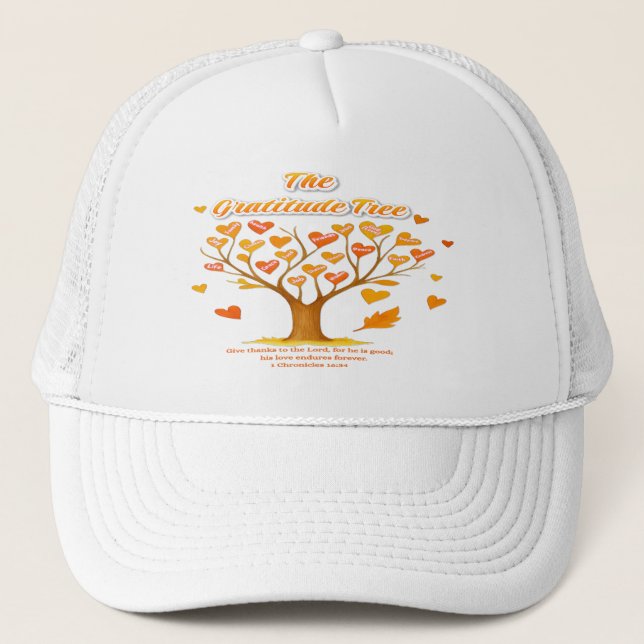 'Gratitude Tree' Trucker/Baseball Hat (Front)