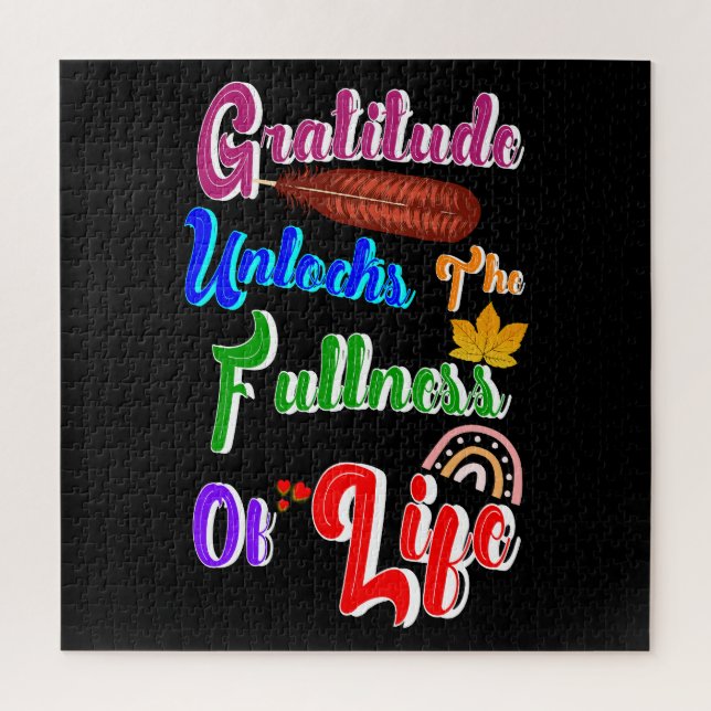 Gratitude Unlocks The Fullness Of Life Jigsaw Puzzle (Vertical)
