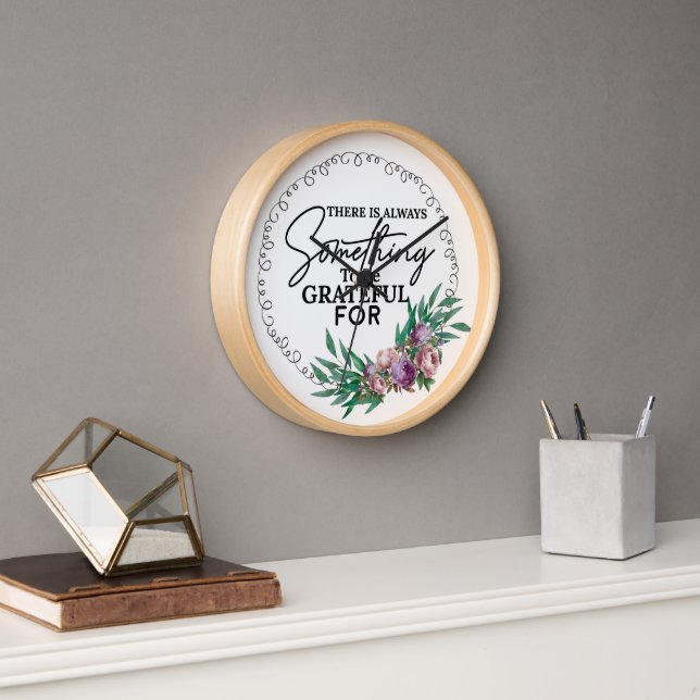 Gratitude Vibe Wall Clock (Office)