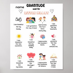 Gratitude Wall for Little Heart Poster