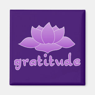 Gratitude with Violet Lotus Magnet