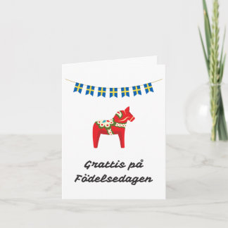 Grattis på födelsedagen Swedish Birthday Card