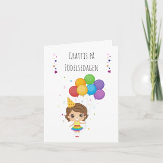 Grattis på födelsedagen Swedish Birthday Card