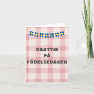 Grattis på födelsedagen, Swedish happy birthday Card