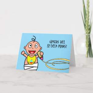 Grattis till er Lilla Prins, Congratulations, Boy Card