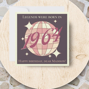 Gratulation card Vintage 1964 60th birthday