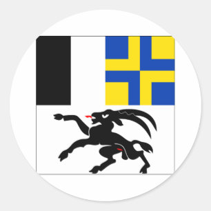 Graubuenden Flag Classic Round Sticker