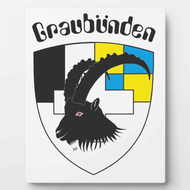 Graubünden Schweiz Fotoplatte Plaque (Front)