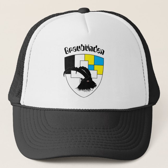 Graubünden Schweiz Mütze Trucker Hat (Front)
