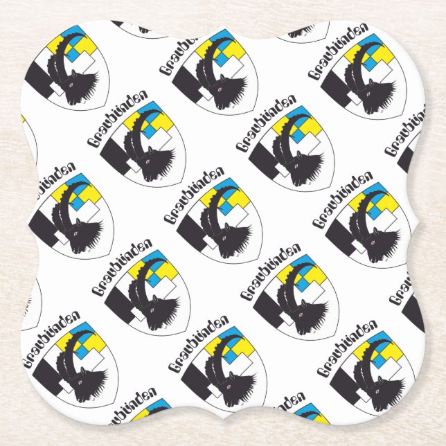 Graubünden Switzerland Paper Coaster (Front)