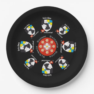 Graubünden Switzerland Pappteller Paper Plate