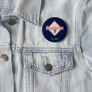 Graubünden Switzerland retro skier vintage 6 Cm Round Badge