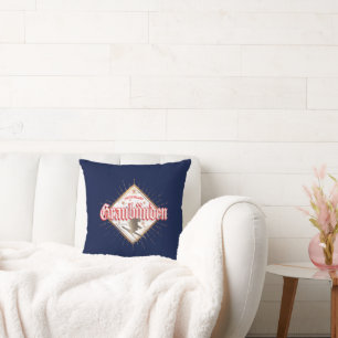 Graubünden Switzerland retro skier vintage Cushion