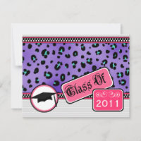 Graudation Class Of 2011 Purple Leopard Print