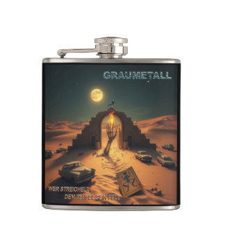 GRAUMETALL - who strokes the devil's fur Hip Flask