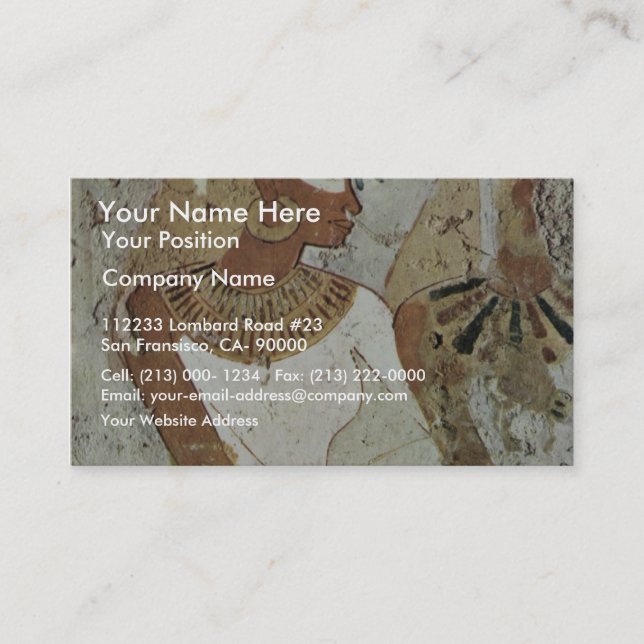 Grave Chamber Of Nebseni Scene Lady At A Banquet B Business Card (Front)