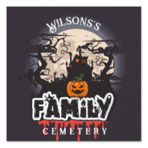 Grave Halloween Family Custom Name Cemetery