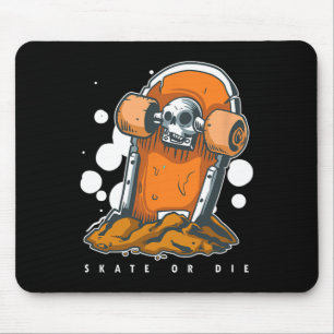Grave Tomb Skull Dead Skater Skate Die Skateboard  Mouse Pad