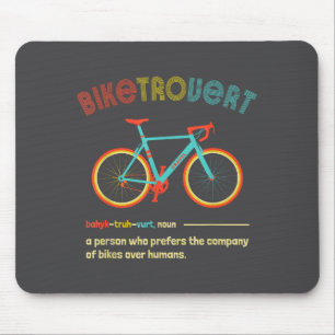 Gravel Bike Biketrovert Funny Cycling Quote Introv Mouse Pad
