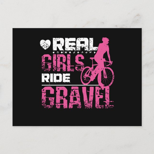 Gravel Bike Girl Postcard (Front)