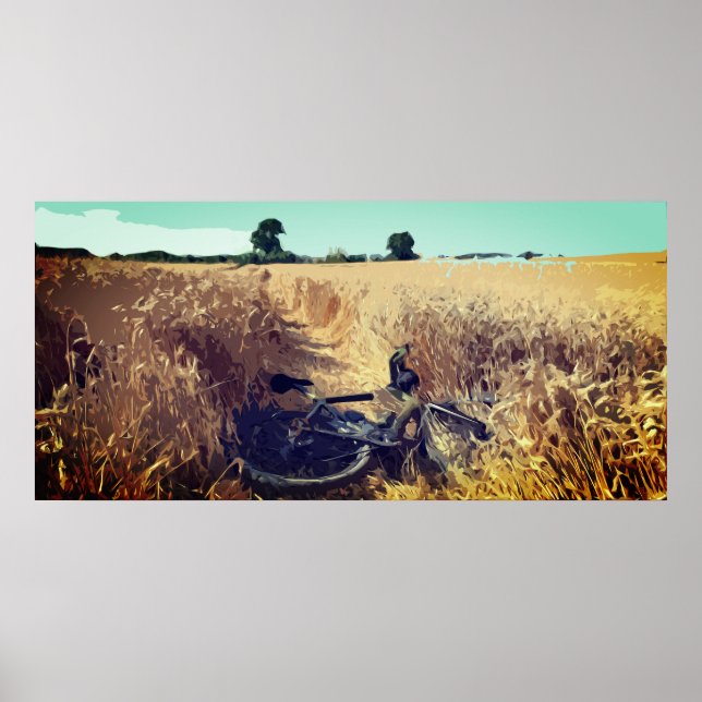 Gravel bike in cereal pastele poster photo (Front)