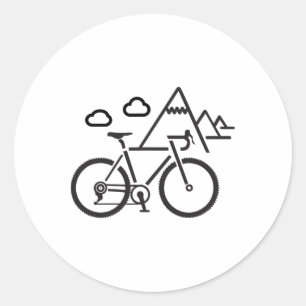 Gravel Cycling Bikepacking Mountain Biking Bike Classic Round Sticker