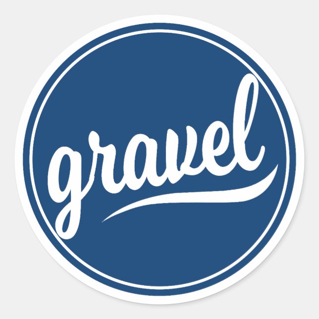 Gravel Cycling Blue Logo Classic Round Sticker (Front)
