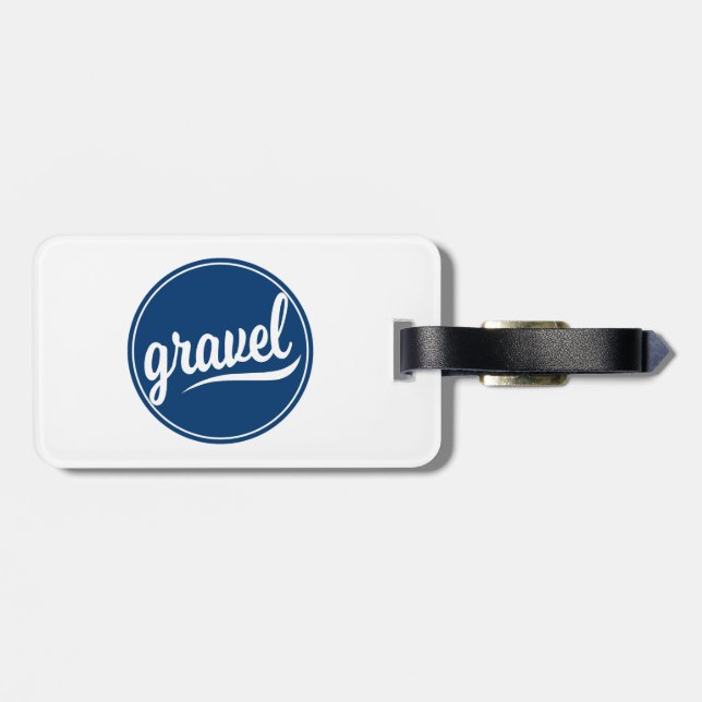 Gravel Cycling Blue Logo Luggage Tag (Back Horizontal)