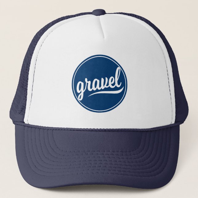 Gravel Cycling Blue Logo Trucker Hat (Front)