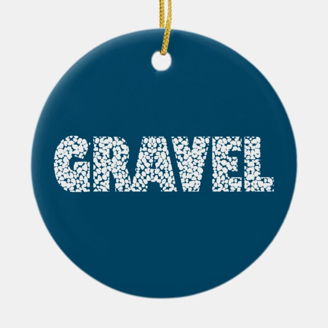Gravel Cycling Ceramic Ornament (Front)