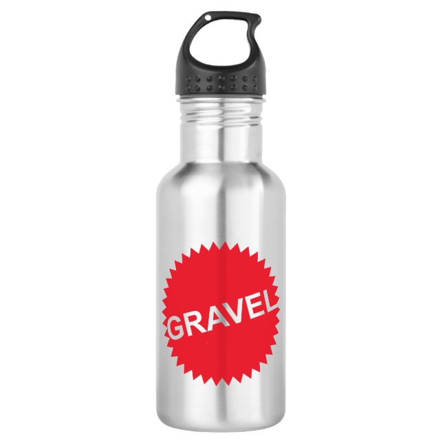 Gravel Cycling Red Logo 532 Ml Water Bottle (Front)