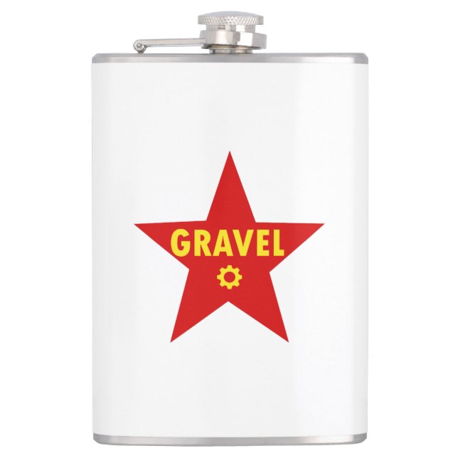 Gravel Cycling Star Hip Flask (Front)