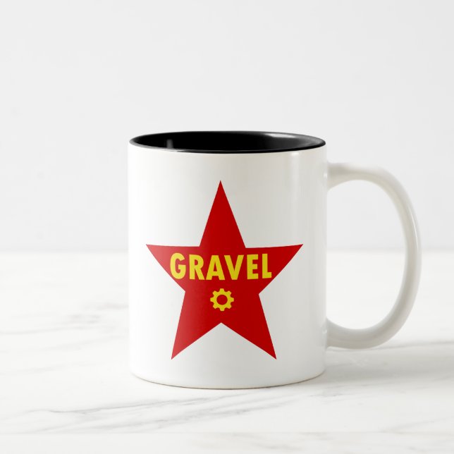 Gravel Cycling Star Two-Tone Coffee Mug (Right)