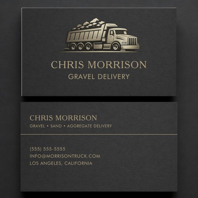 Gravel Delivery Service Professional Business Card (Creator Uploaded)